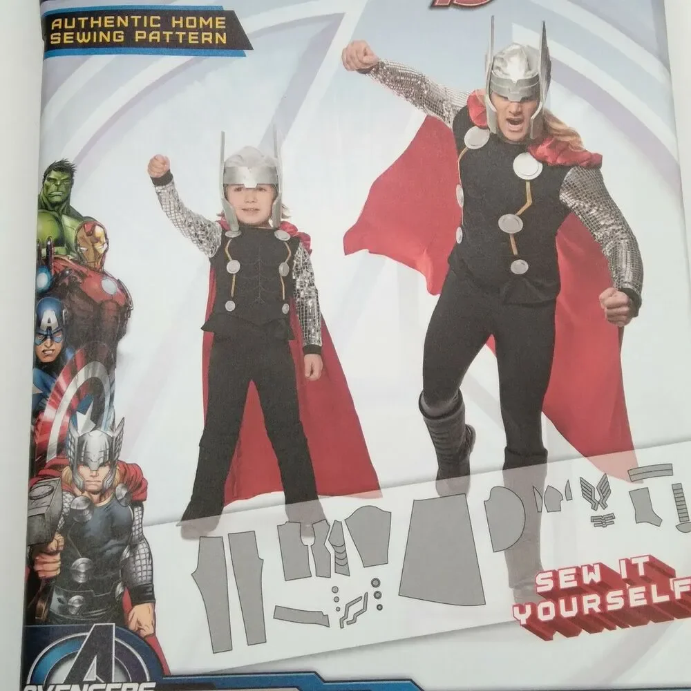 Costume Pattern Marvel Avenger Thor Simplicity Sew Adult S XL Kids 3 8 Halloween